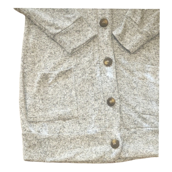 NWT Women's Moa Moa Soft Gray Button Down Cardigan w/Pockets Size: S - Picture 4 of 6